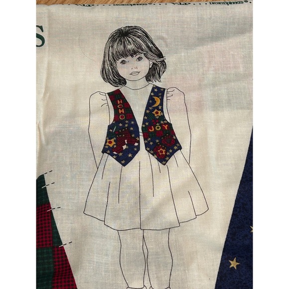 Kids Christmas Vest Sewing Fabric Panel Cut &‎ Sew XS-L Dreamspinners Holiday - Picture 2 of 5